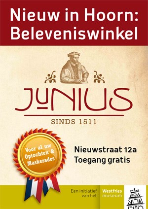 Tijdelijk expositie in ’feestwinkel’Junius